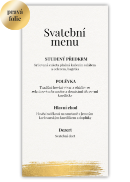 Chutné svatební menu. - Gold brush